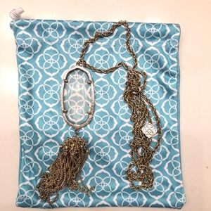 Kendra Scott Rayne necklace, clear stone